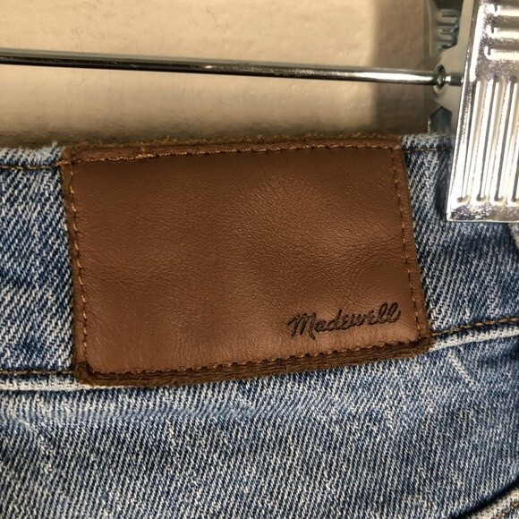 Madewell The Perfect Vintage Jean With Raw Hem Ripped Knee 25 - Picture 9 of 11